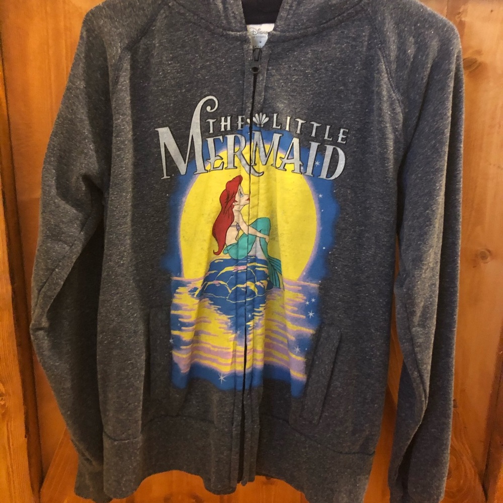 Little Mermaid graphic Zippered Hoodie